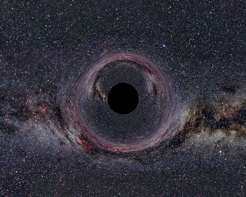 Observing the unobservable outdoors. Black hole, Wikimedia commons.