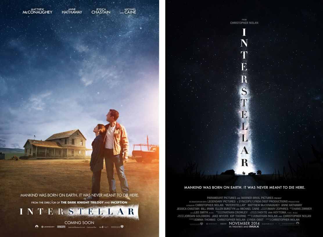 Cooper (McConaughey) and Murphy (Foy) gazing up at the stars. 
